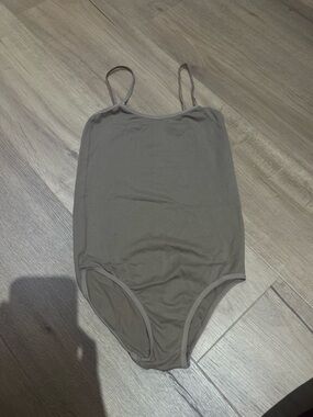 Girls' Brown Spaghetti Strap One-Piece dance suit